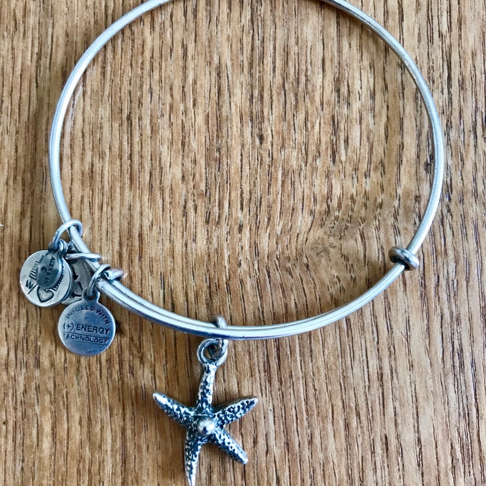Alex and Ani  Silver tone Starfish Charm Bangle.